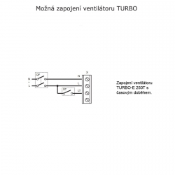 Turbo E 250T - dvourychlostní průmyslový potrubní ventilátor s časovačem