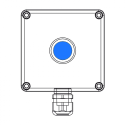 644.0345-LDB Signalizační krabice LED (modrá) ZENITH Ex II 2GD