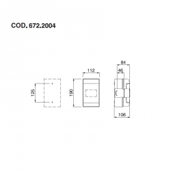 672.2004 - rozvaděčová skříň na zeď DOMINO IP66 - 4 DIN (bez svorkovnic)