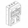 672.3300 - zásuvková skříň DOMINO IP66 - 12 DIN, 2x otvor pro 16/32A OPTIMA