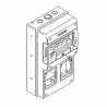 672.2300 - zásuvková skříň DOMINO IP66 - 8 DIN, 2x otvor pro 16A OPTIMA